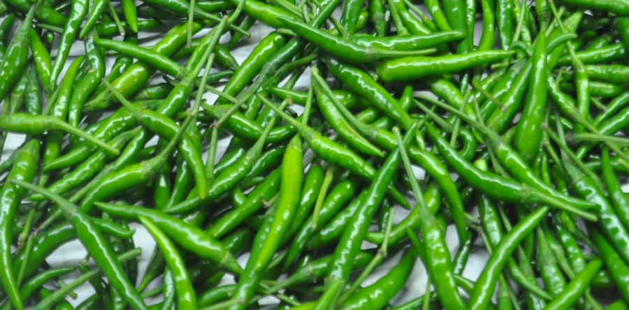 Ajies picantes largos verdes